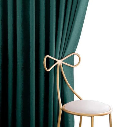 Verdant Drapix Anyhouz Curtain Dark Green Plain Blackout Curtains for Living Room 1