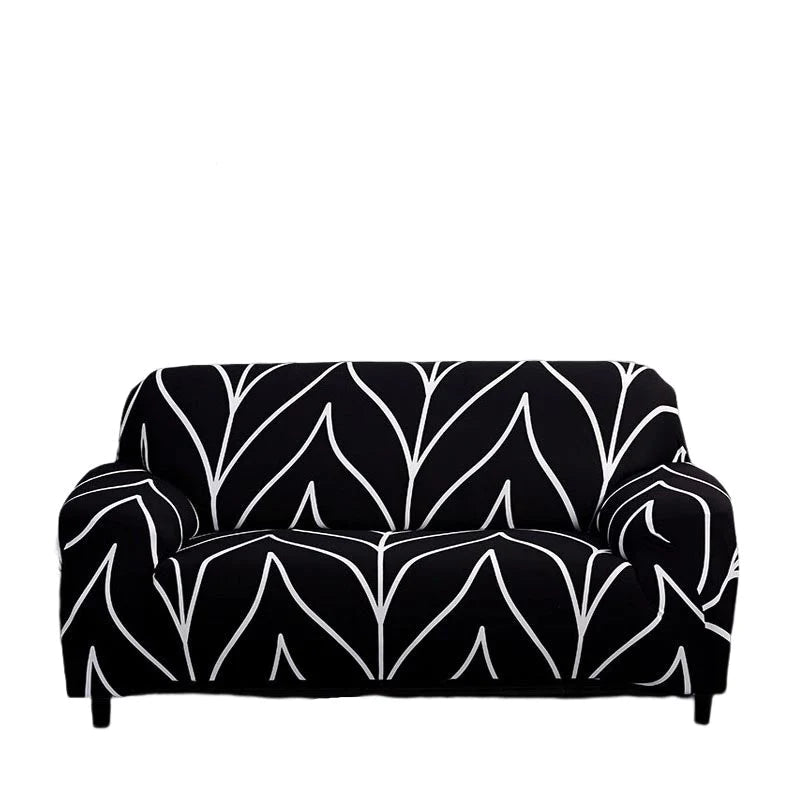 Onyx Chic Anyhouz Sofa Cover Black Style 3 Seater 1