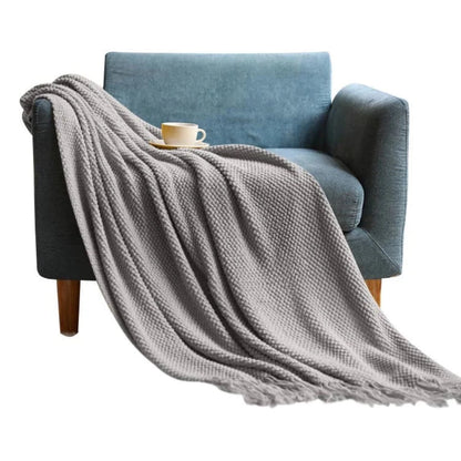 SilverBreeze Anyhouz Light Gray Throw Blanket 1