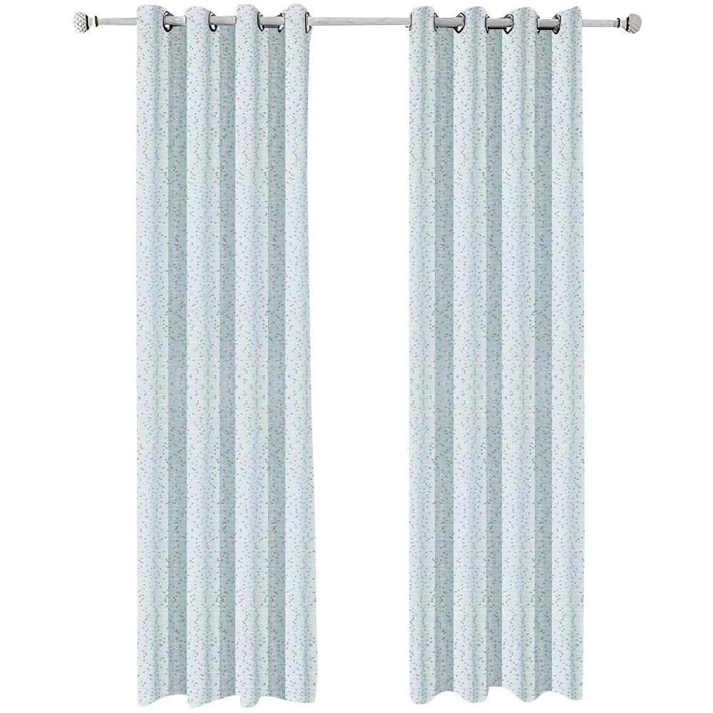 AzureVibe Drapix Anyhouz Curtains Blue Retro Style Texture Fashion Decor 1