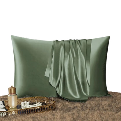 Verde Serenity Anyhouz Pillowcase 50x75cm Green Natural Mulberry Silk for Comfortable and Relaxing Home Bed 2