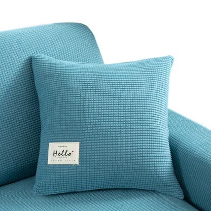 Tranquil Teal Anyhouz Pillowcase 45x45cm Teal Blue Polyester Thick Stretchable Cushion for Living Room 1