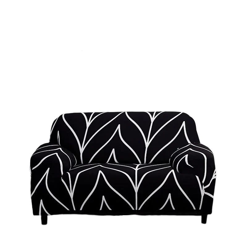 Onyx Chic Anyhouz Sofa Cover Black Style 2 Seater 1