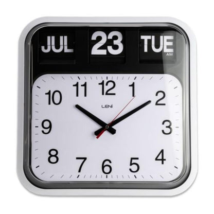 Zyloth Leni Bankers Clock with Calendar 43x43cm White-houseofhyne