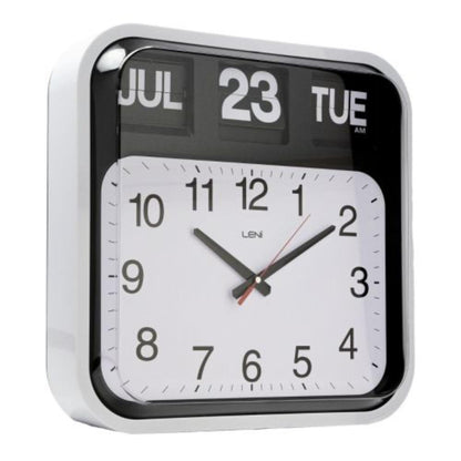 Zyloth Leni Bankers Clock with Calendar 43x43cm White-houseofhyne