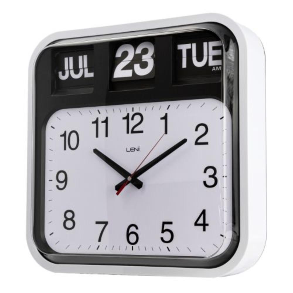 Zyloth Leni Bankers Clock with Calendar 43x43cm White-huseofhyne