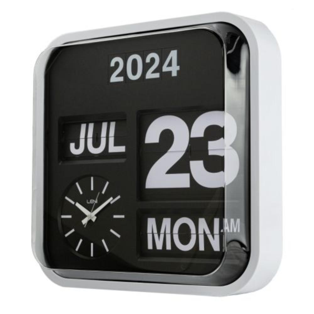 Xyron Leni Bankers Clock with Calendar 43x43cm Black-houseofhyne