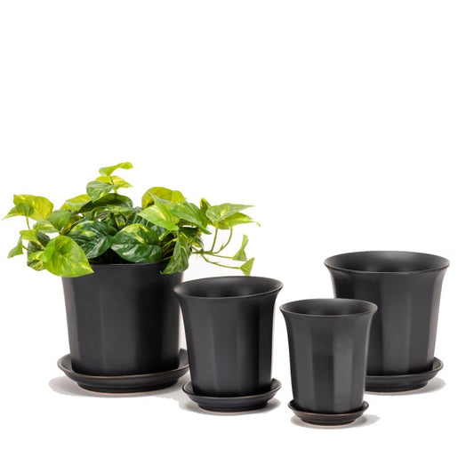 Pot Fluted Matte Black - House of Hyne