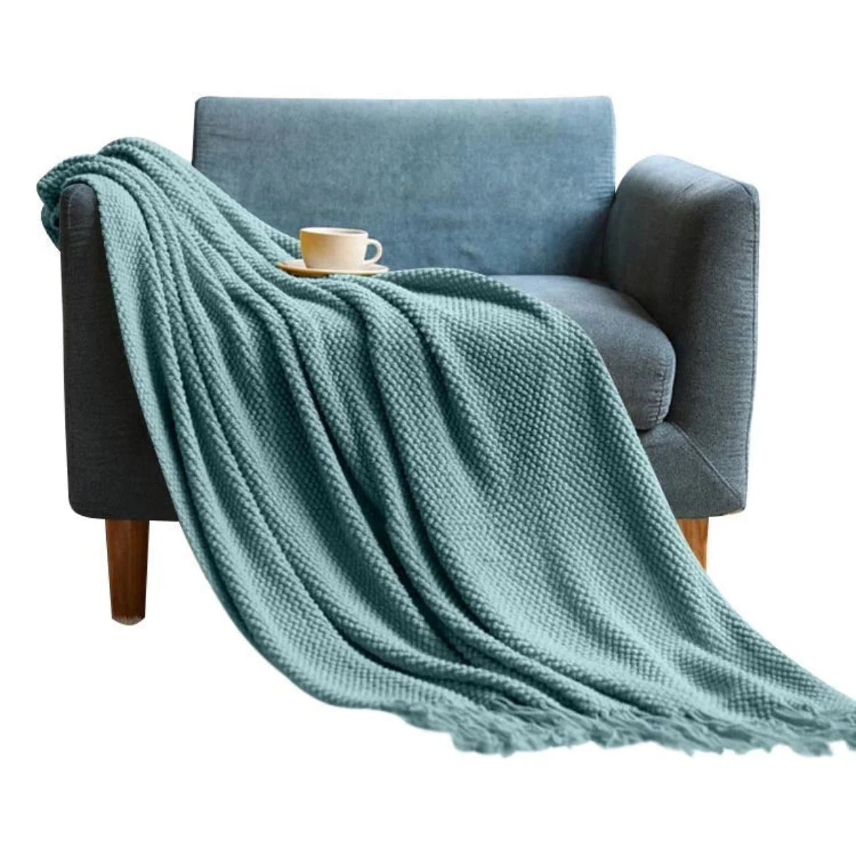 MintLoom Anyhouz Light Green Throw Blanket 1