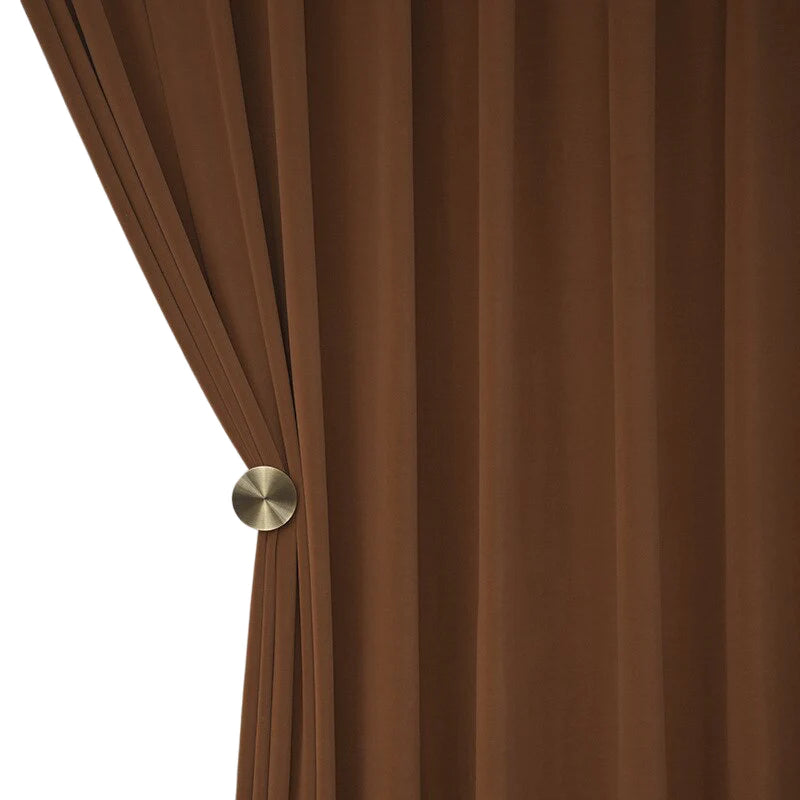 CocoVelvet Drapix Anyhouz Curtains Chocolate Velvet Blackout Window Drape 1