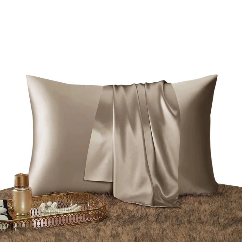 Mocha Dreamweave Anyhouz Pillowcase 50x75cm Coffee Natural Mulberry Silk for Comfortable and Relaxing Home Bed 1