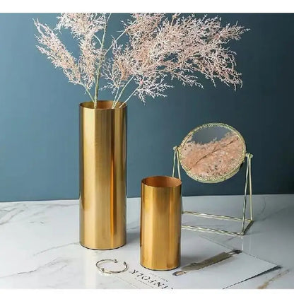 European Style Golden Table Flower Home Decor Set Of 2