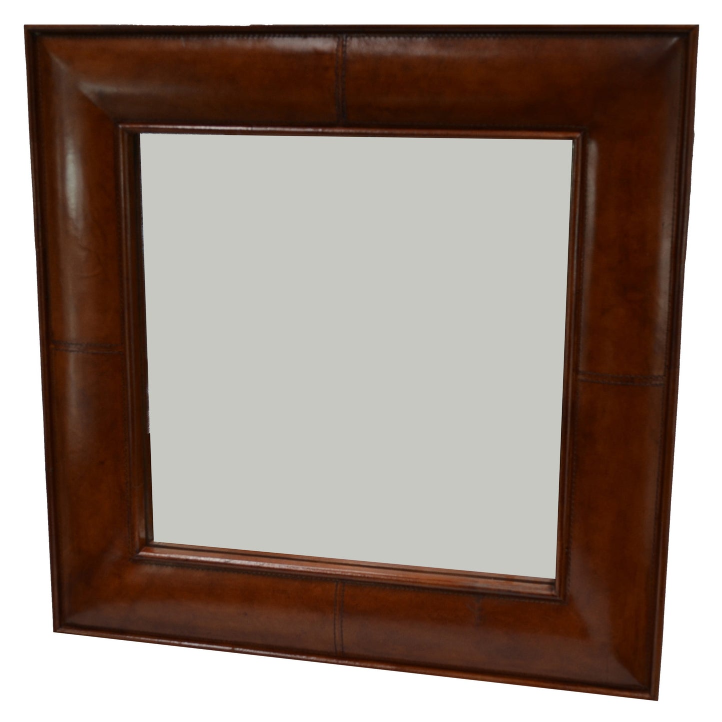 Sq Mirror- tan 3