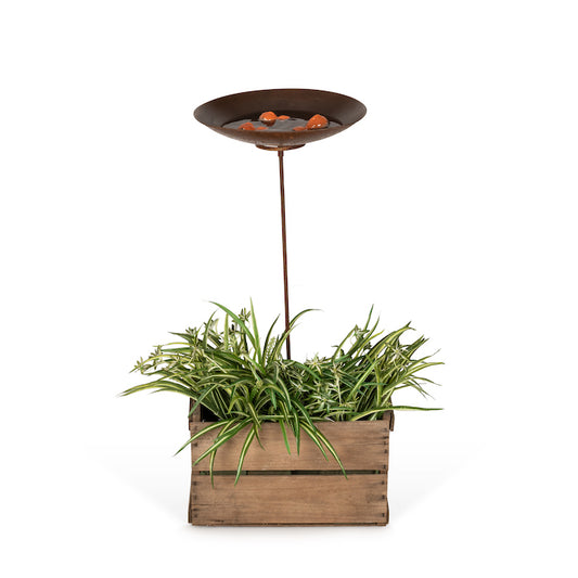 Stake Bird Bath 40cm Rust- 6pcs 1