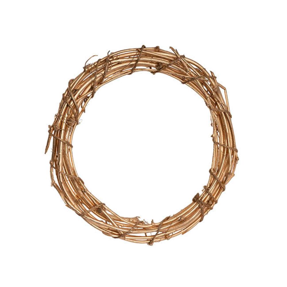 Nylox Elegant Rattan Wreath Champagne Gold (30cmD)x 4-houseofhyne