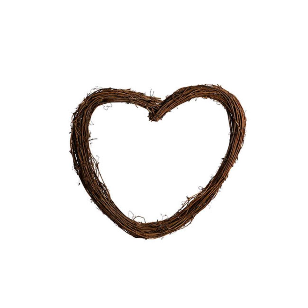 Nyrex Grapevine Heart Rattan Wreath Brown (40cmD)x 4-houseofhyne