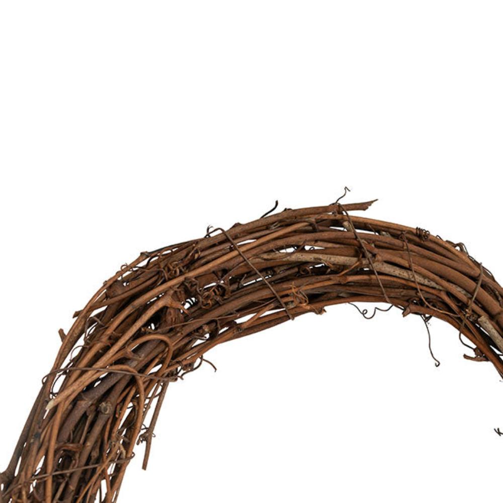 Nyrex Grapevine Heart Rattan Wreath Brown (40cmD)x 4-houseofhyne