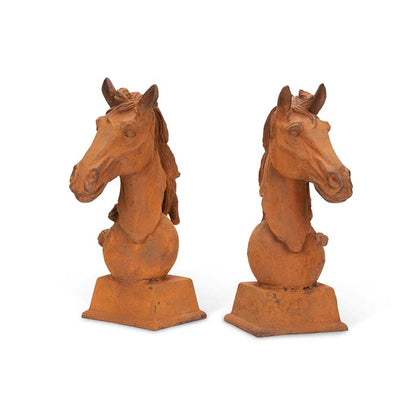 Horse Head on Ball Cast I Pair - House of hyne