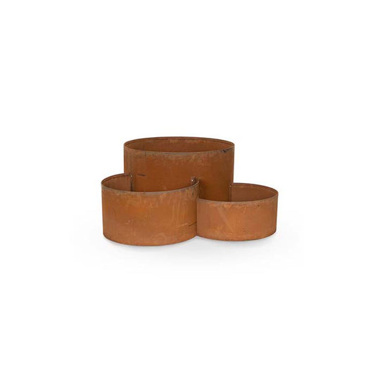 Planter 3 Tier Rnd Corten - House of Hyne