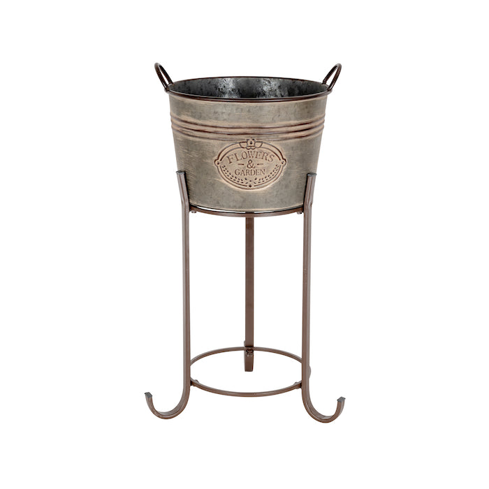 Pot and Stand Zinc Set