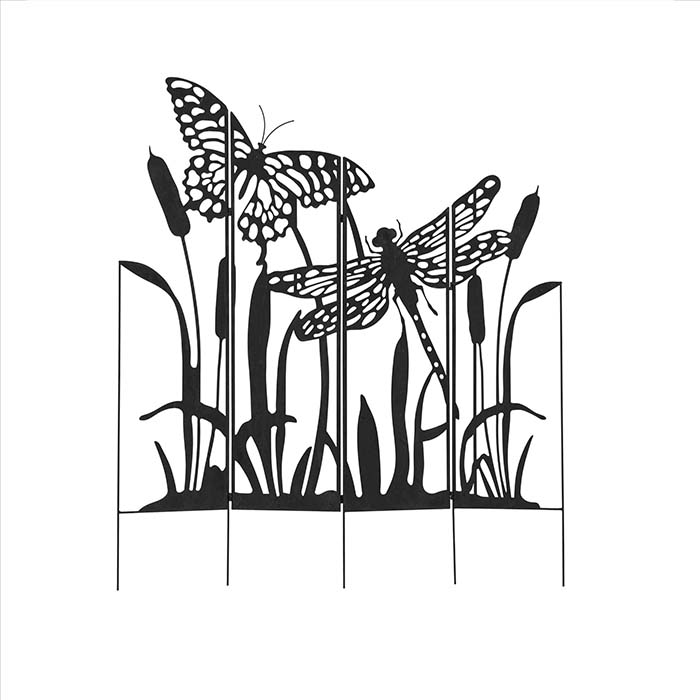 2 Butterfly/Dragonfly screen Black - Set of 2 - House of Hyne