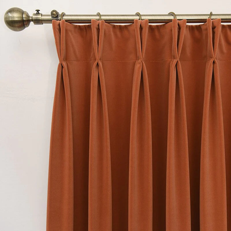 CocoVelvet Drapix Anyhouz Curtains Chocolate Velvet Blackout Window Drape 2