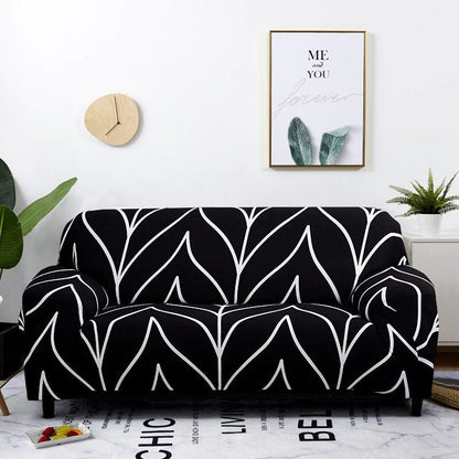 Onyx Chic Anyhouz Sofa Cover Black Style 4 Seater 2