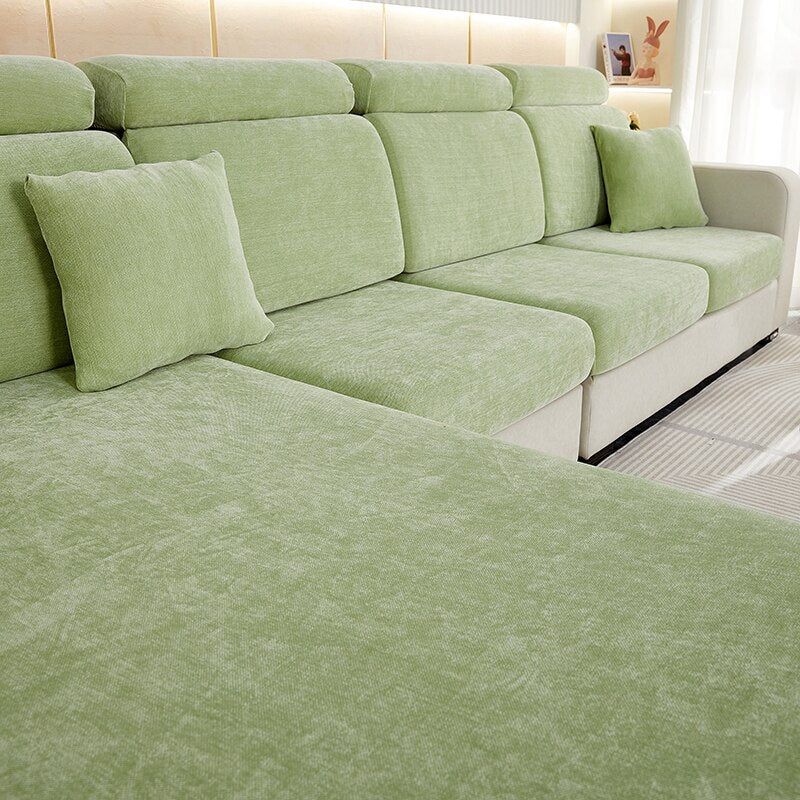 Minty Mirage Anyhouz Pillowcase 45x45cm Mint Green Polyester Chenille Thick Stretchable Cushion for Living Room 2