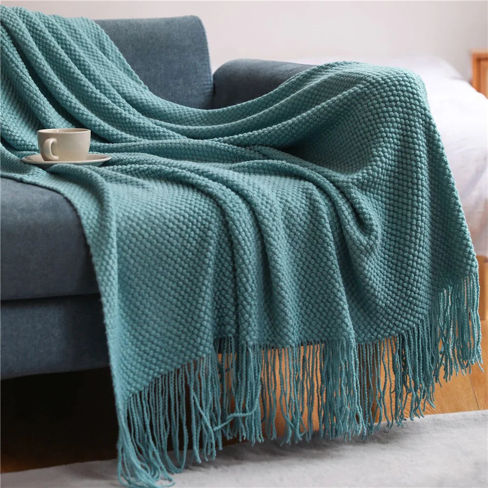 MintLoom Anyhouz Light Green Throw Blanket 2