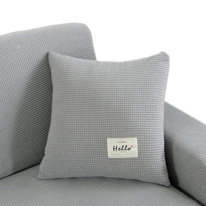 Slate Serenity Anyhouz Pillowcase 45x45cm Gray Polyester Thick Stretchable Cushion for Living Room