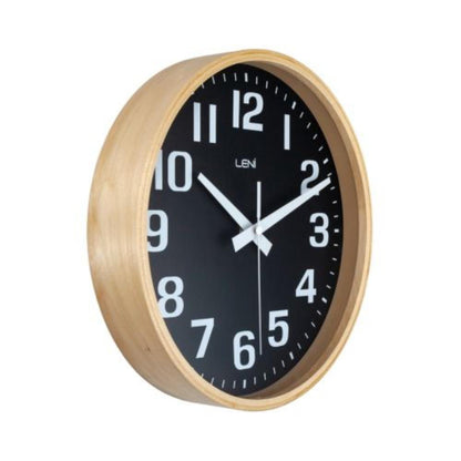 Quorvex Leni Wood Wall Clock 26cm Black-houseofhyne