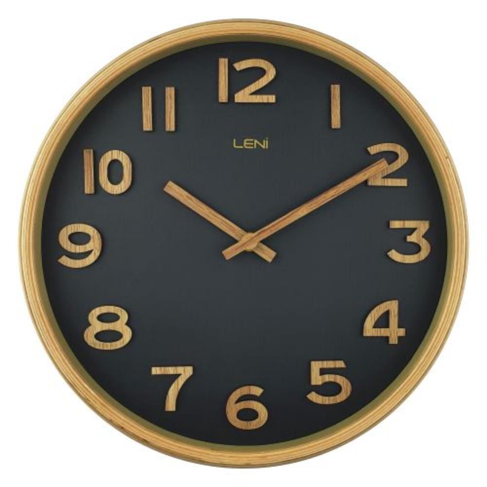 Zylox Leni Tilia Wall Clock 25.5cm Black-houeofhyne