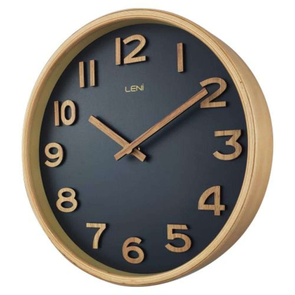 Zylox Leni Tilia Wall Clock 25.5cm Black-houseofhyne