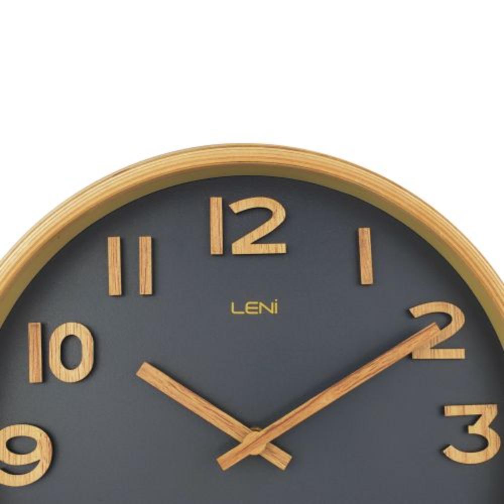 Zylox Leni Tilia Wall Clock 25.5cm Black-houseofhyne