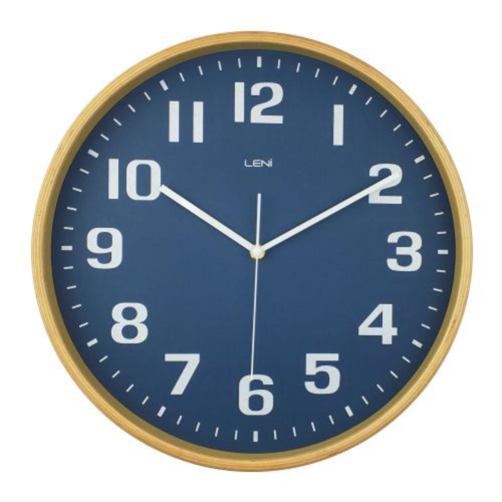 Zarnok Leni Wood Wall Clock 32cm Navy-houseofhyne