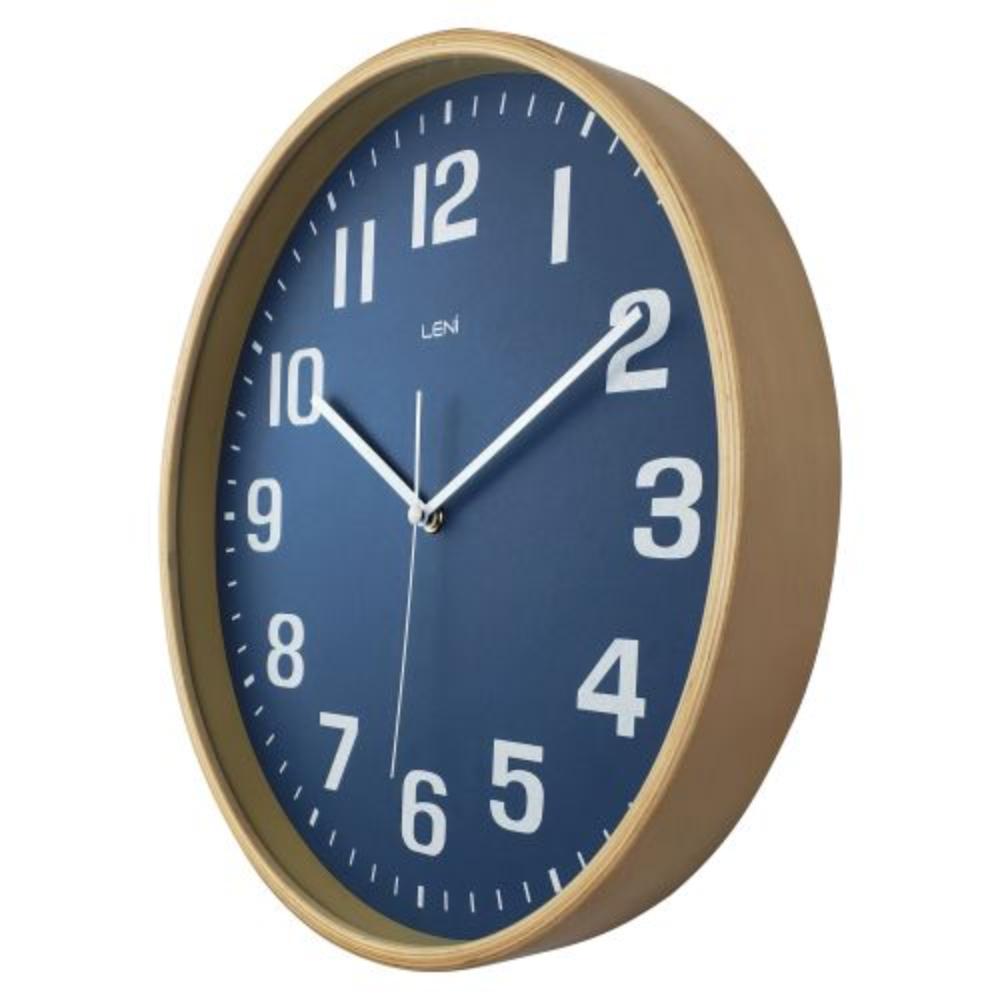 Zarnok Leni Wood Wall Clock 32cm Navy-houseofhyne