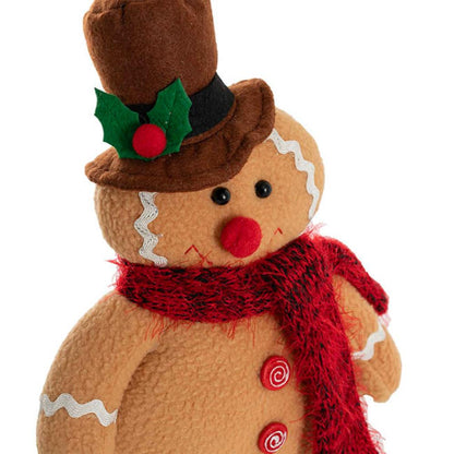 Zylox Gingerbread Man Doll Ornament w Hat & Scarf Brown (17x30cmH)-set of 3-houseofhyne