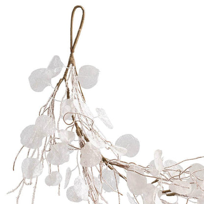 Thyrox Elegant Snow Twig & Lunari Leaf Garland White (150cmL)x 2