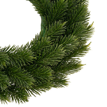 Velarn Real Touch Traditional Pine Wreath Green (25cmD)-3 pcs-houseofhyne