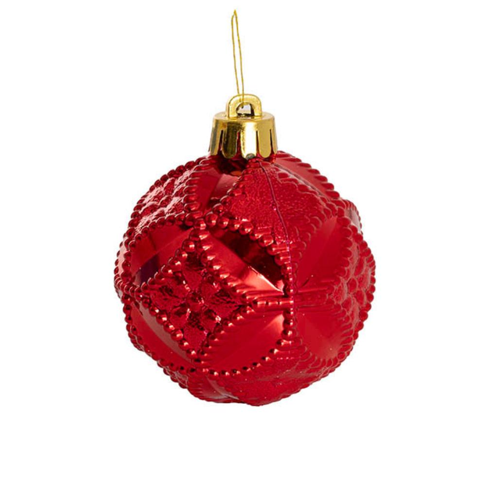 Grivon Assorted Hanging Baubles Set 8 Red & Gold (6cmD) x 7-houseofhyne