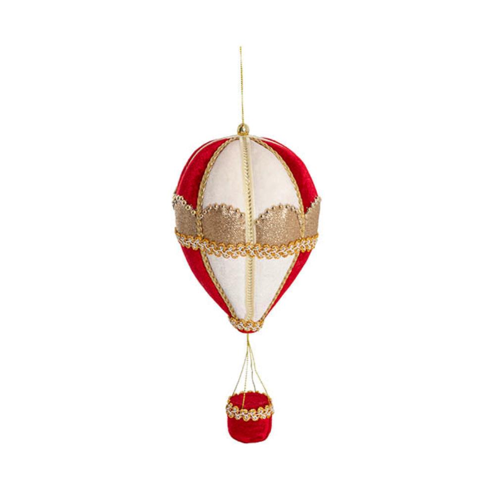 Lyrik Hanging Hot Air Balloon Red (28cmH)x 5-houseofhyne