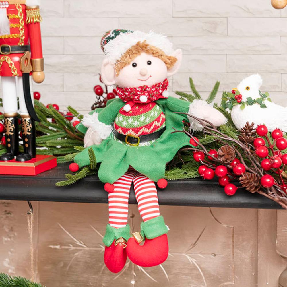 Samthor Sam Cheeky Christmas Elf Doll Red & Green- 3 pcs-houseofhyne