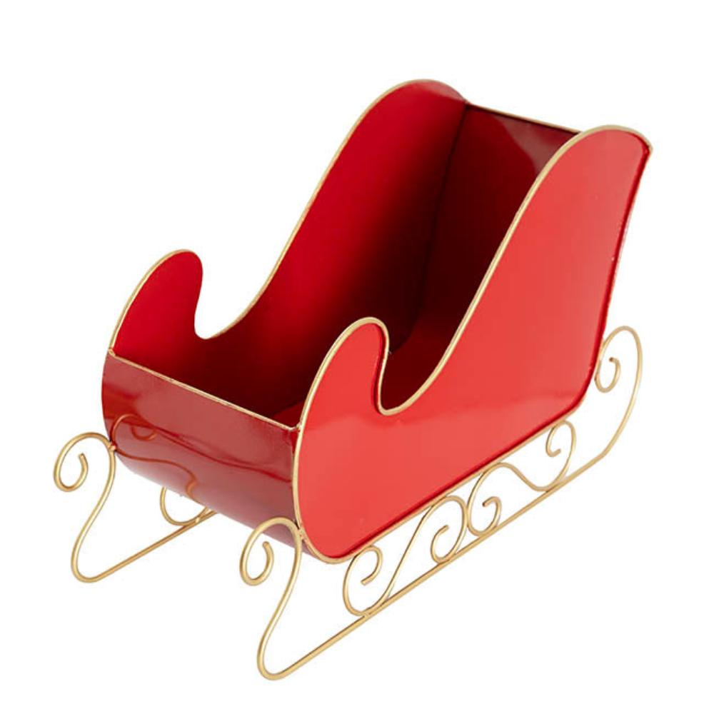 Tralor Metal Merry Christmas Sleigh Red-houseofhyne