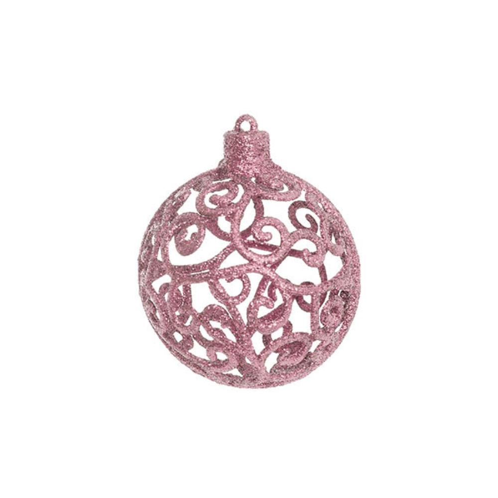 Zylix Decorative Assorted Hanging Baubles Set 30 Pink (8cmD)-houseofhyne