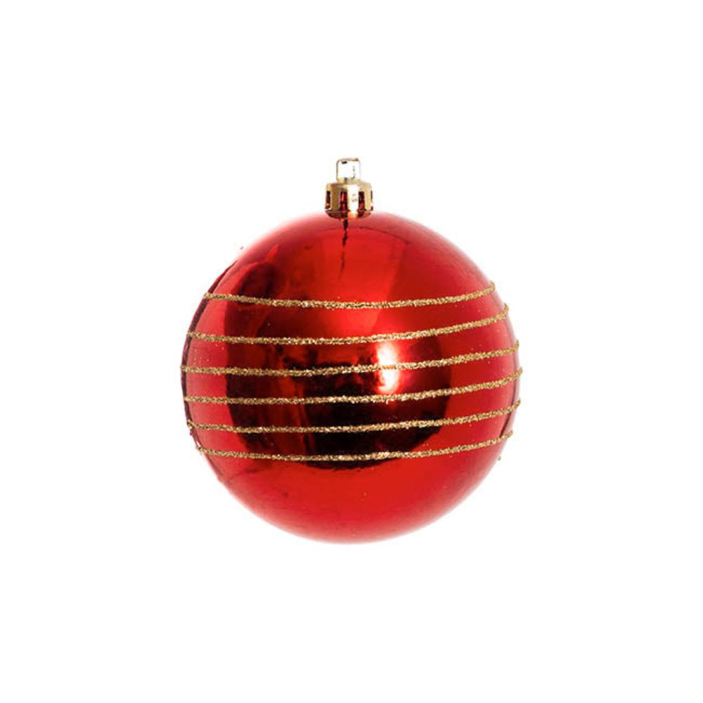 Branthar Decorative Assorted Hanging Baubles Set 30 Red (8cmD)-houseofhyne