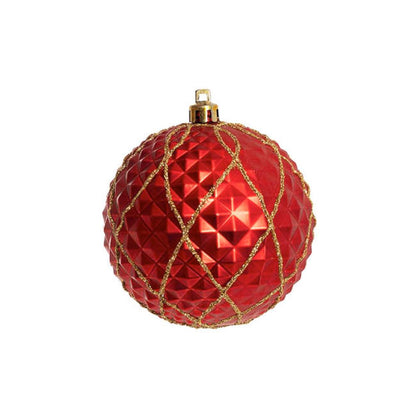 Branthar Decorative Assorted Hanging Baubles Set 30 Red (8cmD)-houseofhyne