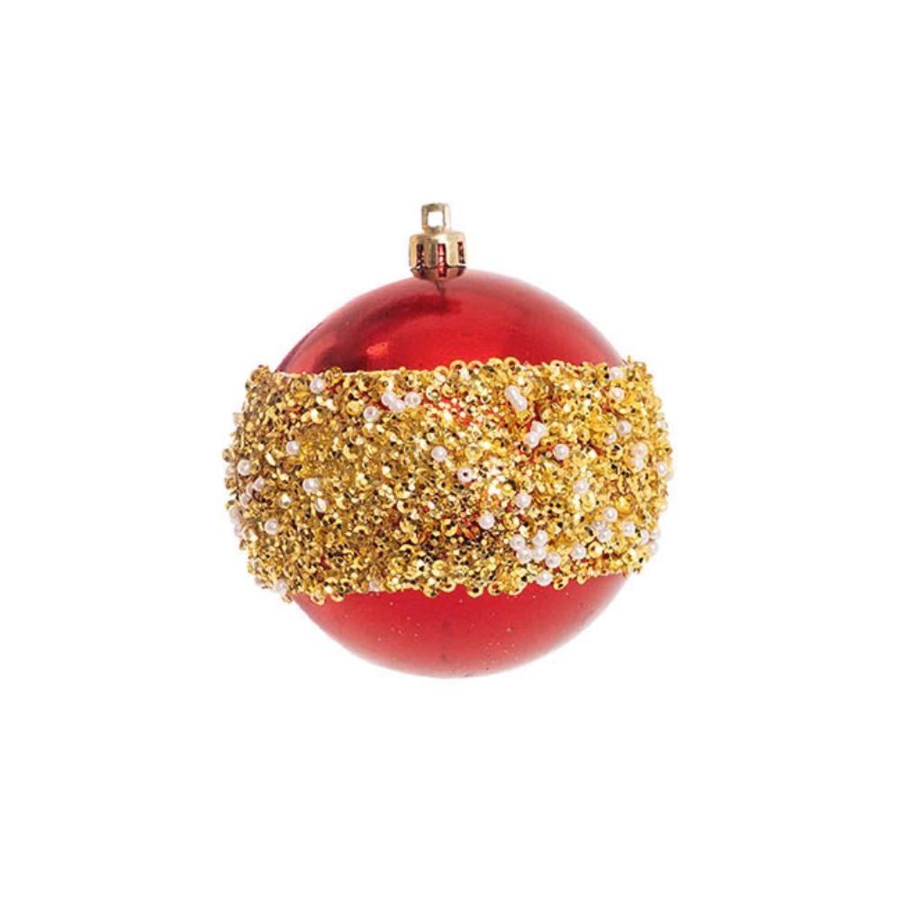 Branthar Decorative Assorted Hanging Baubles Set 30 Red (8cmD)-houseofhyne