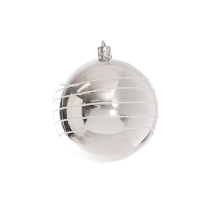 Glarnyx Decorative Assorted Hanging Baubles Set 30 Silver (8cmD)-houseofhyne