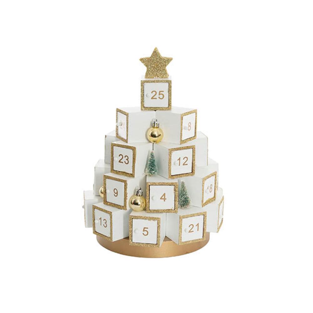 Zorlon Christmas Advent Calendar Table Top Tree White- houseofhyne