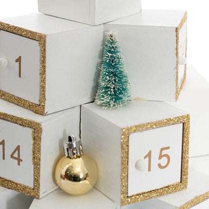 Zorlon Christmas Advent Calendar Table Top Tree White- houseofhyne